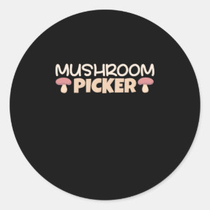 Mushroom Pickers Classic Round Sticker