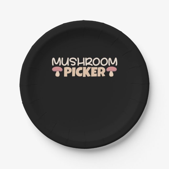 Mushroom Pickers Paper Plate (Front)