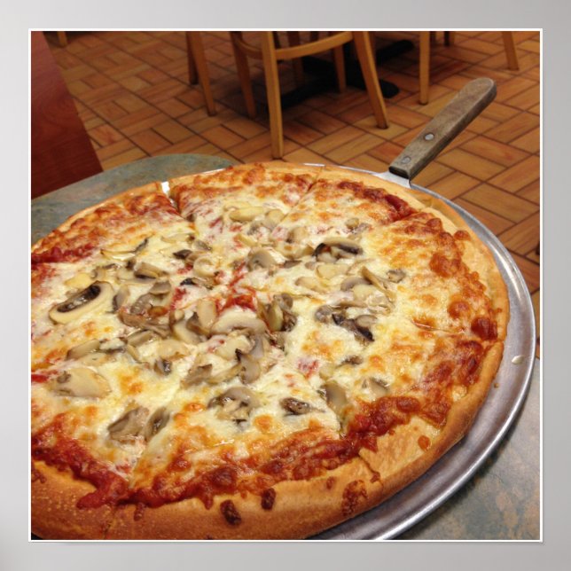 Mushroom Pizza Poster (Front)