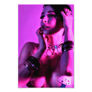 Mushroom Rave Girl Photo Print