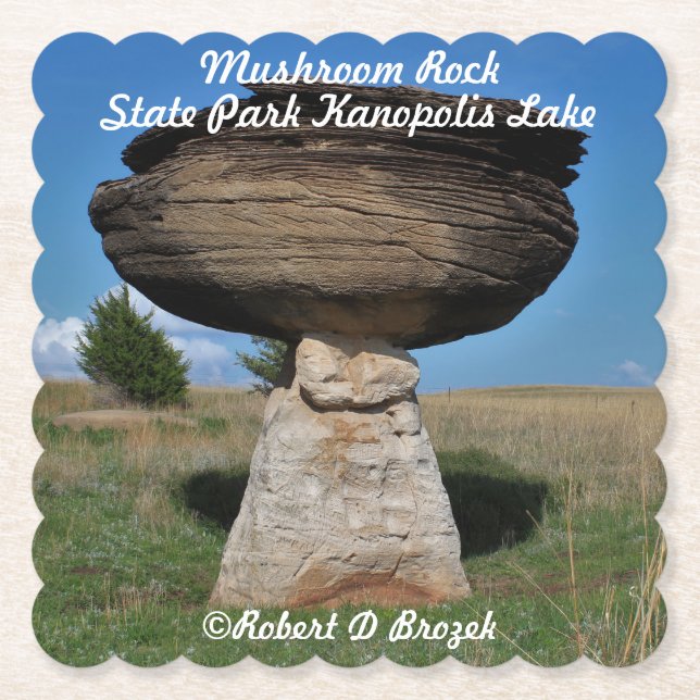 Mushroom Rock State Park Paper Coaster (Front)