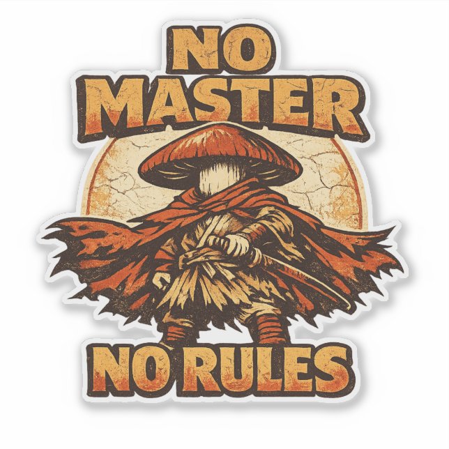 Mushroom Ronin – NO MASTER NO RULES  (Front)