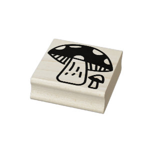 mushroom rubber stamp