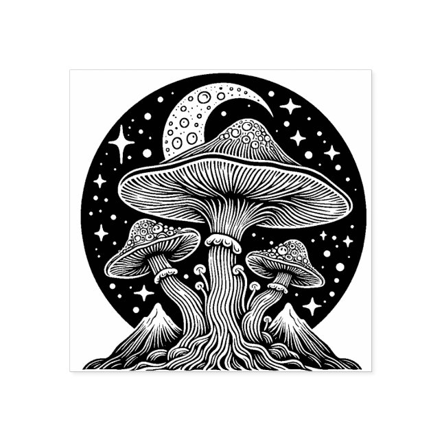 Mushroom Rubber Stamp   (Imprint)