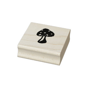 Mushroom rubber stamp, forest rubber stamp