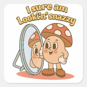 Mushroom Self-Love Square Sticker