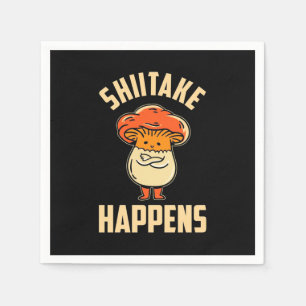 Mushroom Shiitake Happens Napkin