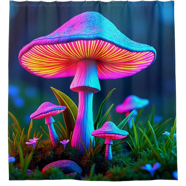 Mushroom Shower Curtain (Front)