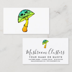 mushroom skull business card