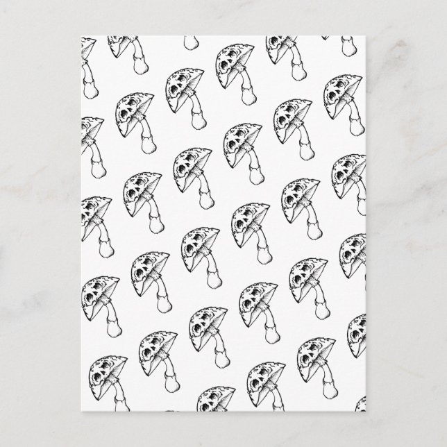 mushroom skull greeting card (Front)