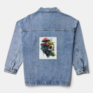 Mushroom Skull Grove Denim Jacket