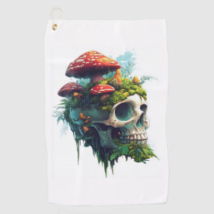 Mushroom Skull Grove Golf Towel