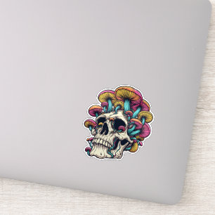 Mushroom Skull Psychedelic Cottagecore Whimsical 