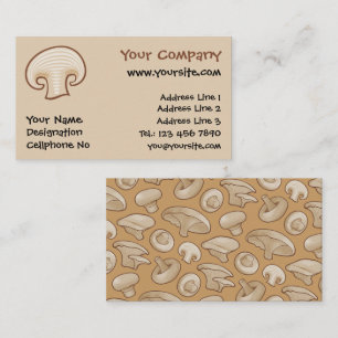 Mushroom Slice Icon Business Card
