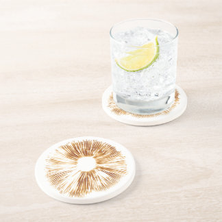 Mushroom spore print coaster