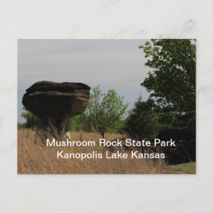 Mushroom State Park Kanopolis Lake POST CARD
