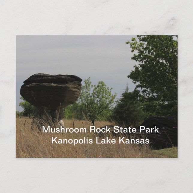 Mushroom State Park Kanopolis Lake POST CARD (Front)