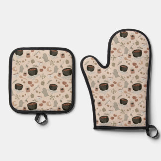 Mushroom Stew Oven Mitt & Pot Holder Set
