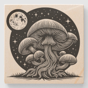 Mushroom  stone coaster