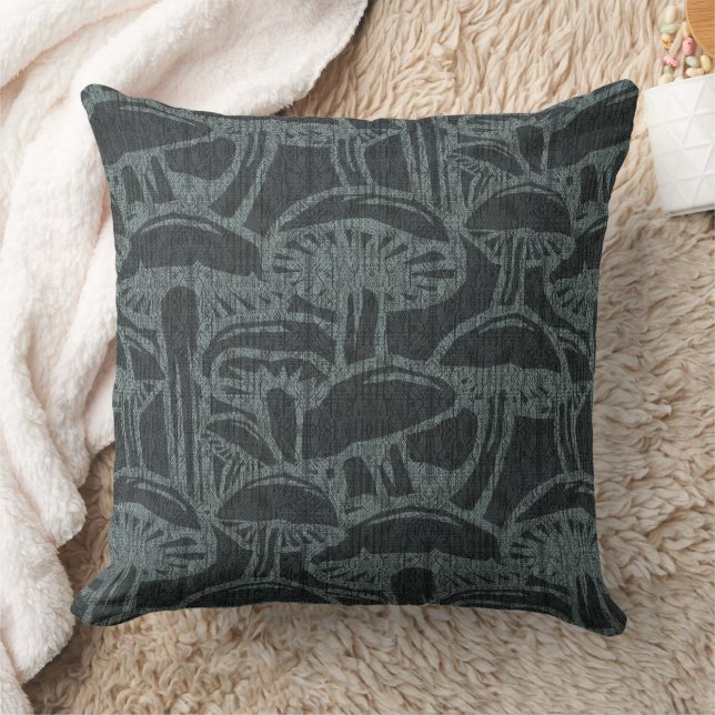 Mushroom story pattern throw pillow (Blanket)