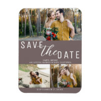 Mushroom Taupe Save the Date Wedding 3 Photos