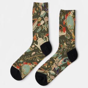 Mushroom Tea Party Socks