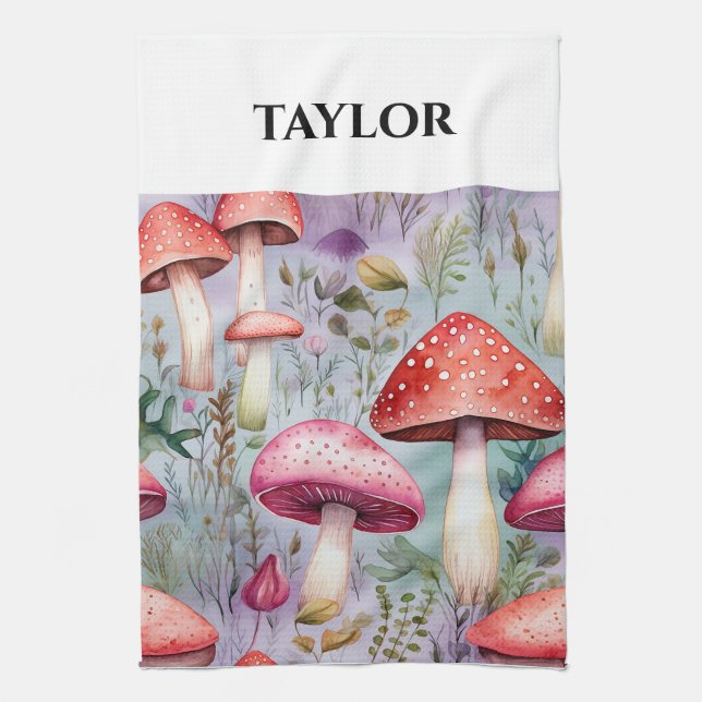  Mushroom  Tea Towel (Vertical)