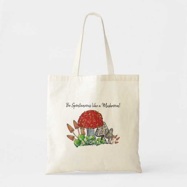 Mushroom Themed Tote Bag (Front)