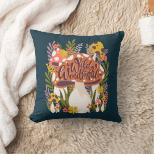 Mushroom Throw Pillow - Cottagecore Fall Decor