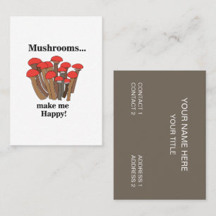 Mushroom Toadstool Fungi Red Mushrooms Business Card