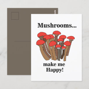 Mushroom Toadstool Fungi Red Mushrooms Postcard