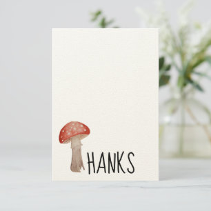 Mushroom Toadstool Thank You Note