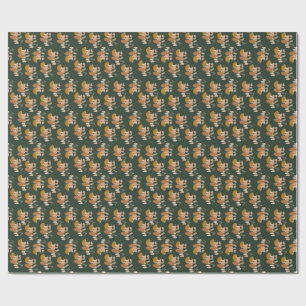 Mushroom Toadstool Woodland Cottagecore Green Wrap Wrapping Paper