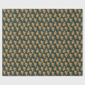 Mushroom Toadstool Woodland Cottagecore Green Wrap Wrapping Paper