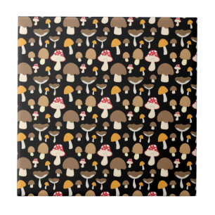 Mushroom Types Fungi Foraging Mycology Mycologist Ceramic Tile