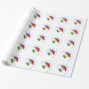 Mushroom under rain wrapping paper