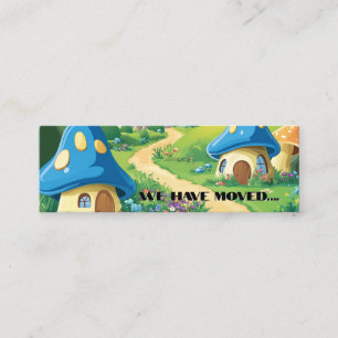 Mushroom We have mooved Mini Business Card