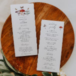 Mushroom Wedding Ceremony Program<br><div class="desc">Rustic wedding program featuring watercolor illustration of mushrooms and moths. Wedding ceremony information and the wedding party's names are listed on this program.</div>