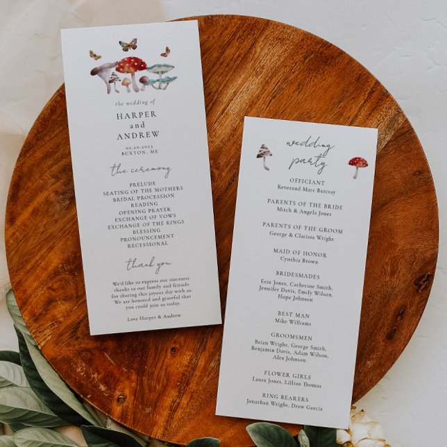 Mushroom Wedding Ceremony Program (Creator Uploaded)