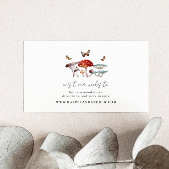 Mushroom Wedding Website Enclosure Card (Creator Uploaded)