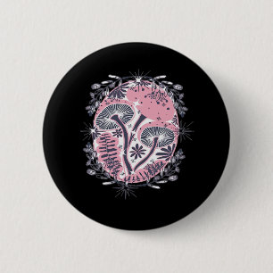 Mushroom Whimsigoth Art Design Classic 6 Cm Round Badge