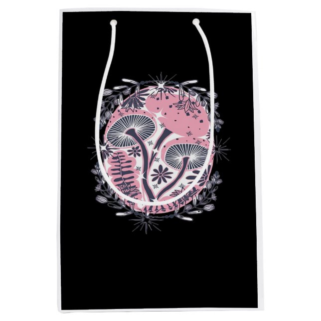 Mushroom Whimsigoth Art Design Classic Medium Gift Bag (Front)