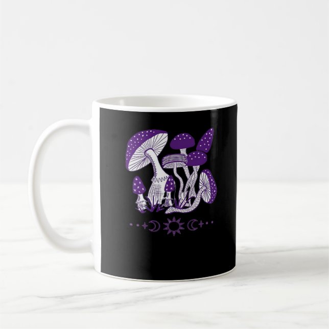 Mushroom Whimsigoth Vibes Coffee Mug (Left)