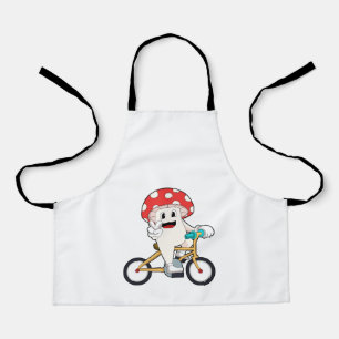 Mushroom with Bicycle.PNG Apron