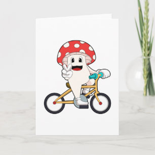 Mushroom with Bicycle.PNG Card