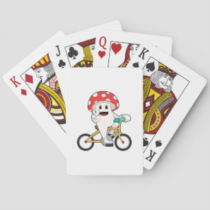 Mushroom with Bicycle.PNG Playing Cards