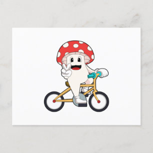 Mushroom with Bicycle.PNG Postcard