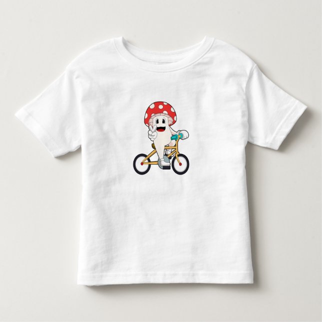 Mushroom with Bicycle.PNG Toddler T-Shirt (Front)