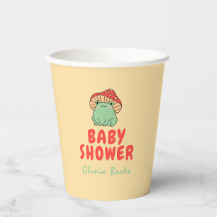 Mushroom with Frog Baby Shower Paper Cups