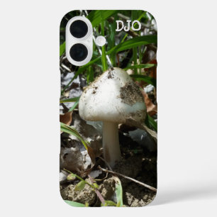 Mushroom with your initials iPhone 16 case